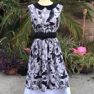 Vintage Halloween Print Dress